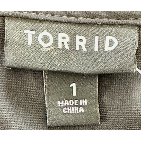 Torrid Womens Shirt Velvet Short Ruched Sleeves Top 18859266 Black Size 1 NWT - Picture 6 of 14